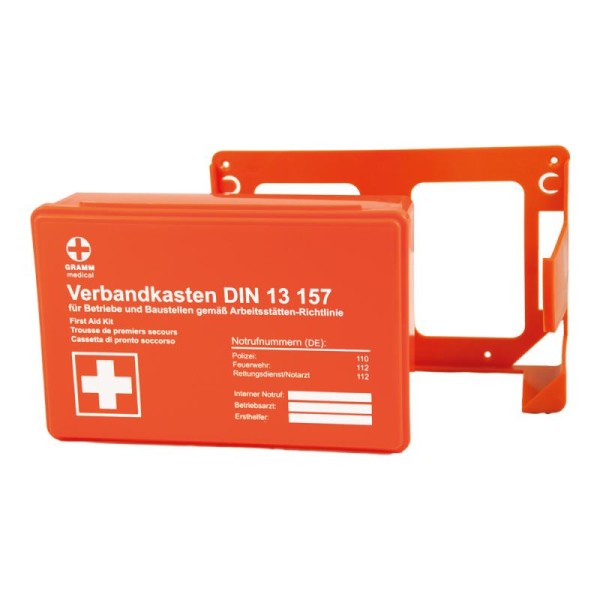 Betriebsverbandkasten DIN 13157, Orange, Kunstoff