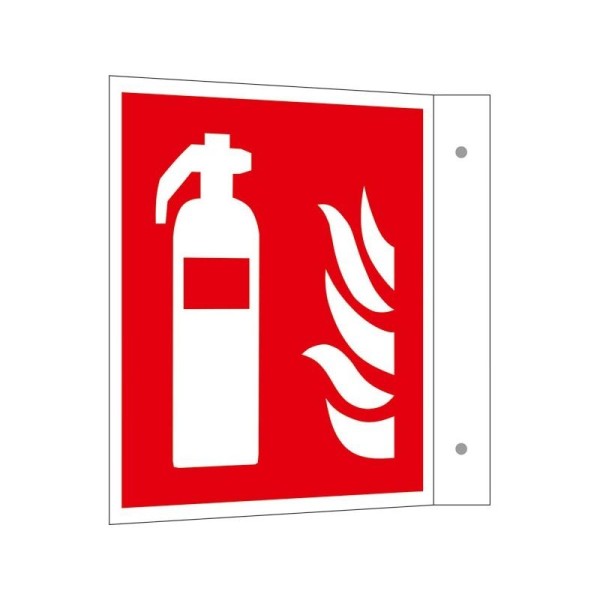 Fahnenschild Brandschutzzeichen "Feuerlöscher", ISO 7010