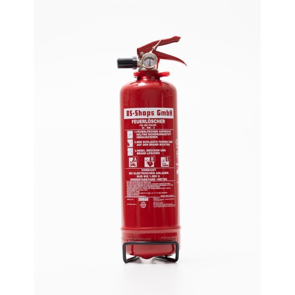 König Pulver-Feuerlöscher ABC 1 kg Dauerdruck 2 LE DIN EN3