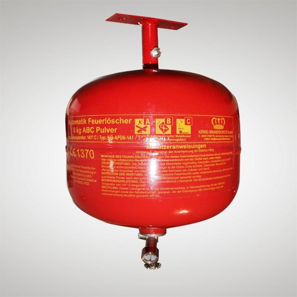 König Pulver-Feuerlöscher ABC 6 kg Automatk 6 LE